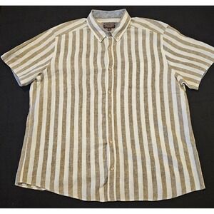 Johnson and Murphy Short Sleeve Button Down‎ Shirt Men's XXL